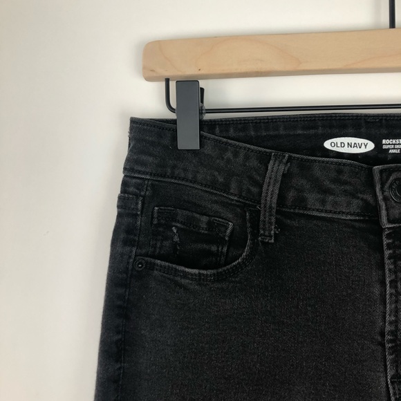 Old Navy | Black Rockstar Skinny Jeans  Sz 6 - Picture 8 of 16